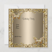 Elegant 50e verjaardag Bronze Gold Butterfly Kaart