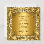 Elegant 50e verjaardag Elite Gold Diamonds Kaart (Achterkant)