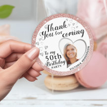 Elegant 50e verjaardag Favor Roos Gold Hartelijk d