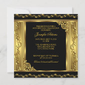 Elegant 50e verjaardag Gold Black Gold High Heels Kaart (Achterkant)