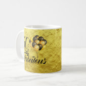 Elegant 50e verjaardag Gold Foil Black Typografie Koffiemok (Voorkant links)