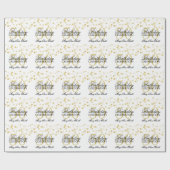 Elegant 50e verjaardag Gold Foil Glitter Lichten Cadeaupapier (Vlak)