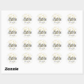 Elegant 50e verjaardag Gold Foil Glitter Lichten Ronde Sticker (Vel)