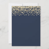Elegant 50e verjaardag Gold Glitter Blue Kaart (Achterkant)
