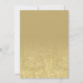 Elegant 50e verjaardag Gold Glitter Glam Kaart (Achterkant)
