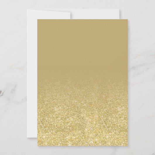 Elegant 50e verjaardag Gold Glitter Glam Kaart (Achterkant)