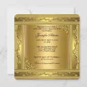 Elegant 50e verjaardag Gold Golden 50 Lijst Kaart (Achterkant)