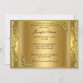 Elegant 50e verjaardag Gold Golden 50 Lijst Kaart (Achterkant)