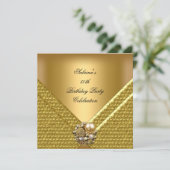 Elegant 50e verjaardag Gold Jewel Kaart (Staand voorkant)