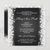 Elegant 50e verjaardag Magic Sparkle Black Kaart (Voorkant / Achterkant)