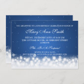 Elegant 50e verjaardag Magic Sparkle Blue Kaart (Voorkant / Achterkant)