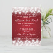 Elegant 50e verjaardag Magic Sparkle Red Kaart (Staand voorkant)