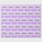 Elegant 50e verjaardag Paarse glitterlichten Cadeaupapier (Vlak)