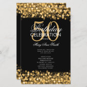 Elegant 50e verjaardag Programma Gold met menu (Voorkant / Achterkant)