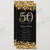 Elegant 50e verjaardag Programma Gold met menu (Voorkant / Achterkant)