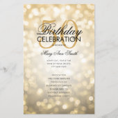 Elegant 50e verjaardag Programma Licht Goud met Me (Voorkant)