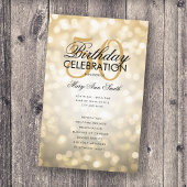 Elegant 50e verjaardag Programma Licht Goud met Me