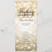 Elegant 50e verjaardag Programma Licht Goud met Me Programmakaart (Voorkant)