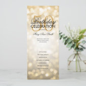 Elegant 50e verjaardag Programma Licht Goud met Me Programmakaart (Staand voorkant)