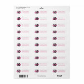 Elegant 50e verjaardag roze Waterverf adres Etiket (Full Sheet)