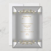 Elegant 50e verjaardag Silver Gold Diamond 3 Kaart (Achterkant)