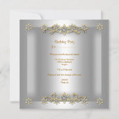 Elegant 50e verjaardag Silver Gold Diamond Kaart (Achterkant)