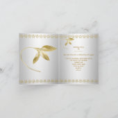 Elegant 50e verjaardag White Gold Floral (Binnen)