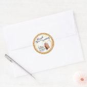 Elegant 50e verjaardag White Gold Herfst Hartelijk Ronde Sticker (Envelop)