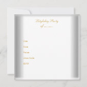 Elegant 50e verjaardag White Gold Kaart (Achterkant)