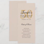 Elegant 50e verjaardagsfeest programma Gold Champa (Voorkant / Achterkant)