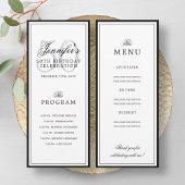 Elegant 50e verjaardagsfeest programma + menu
