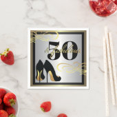 Elegant 50e verjaardagsfeestje papier servet (Insitu)