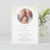 Elegant 50ste bruiloft Jubileum Kaart (Staand voorkant)