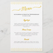 Elegant 50ste bruiloft Jubileum Menu (Voorkant)