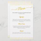 Elegant 50ste bruiloft Jubileum Menu (Voorkant / Achterkant)