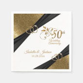 Elegant 50ste bruiloft Jubileum ontwerp Servet (Voorkant)