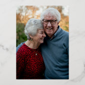 Elegant 50ste huwelijksjubileumfeest folie uitnodiging (Achterkant)