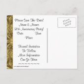 Elegant 50ste Jubileum Save the Date Briefkaarten (Achterkant)