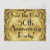 Elegant 50ste Jubileum Save the Date Briefkaarten (Voorkant)