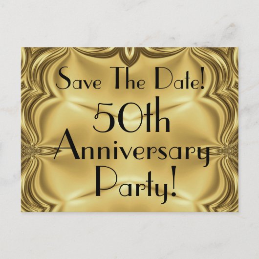Elegant 50ste Jubileum Save the Date Briefkaarten (Voorkant)