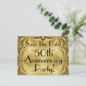Elegant 50ste Jubileum Save the Date Briefkaarten (Staand voorkant)