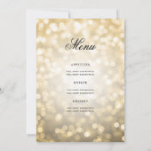 Elegant 50ste Verjaardag Programma Gold Bokeh w /  (Achterkant)