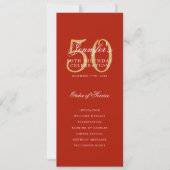 Elegant 50ste verjaardag programma Red Gold (Voorkant)