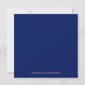 Elegant 50ste verjaardag Then Now Navy Blue  Kaart (Achterkant)