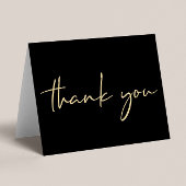 Elegant 50ste verjaardag zwart goud bedankkaart