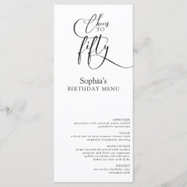 Elegant 50ste verjaardagsfeestje menu