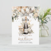 Elegant 50ste Verrassingsverjaardagsfeestje | Cham Kaart (Staand voorkant)