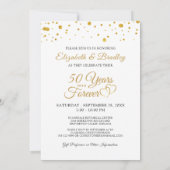 Elegant 50th Anniversary JAREN NAAR ONEINDIG Foto Kaart (Achterkant)