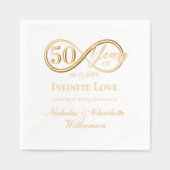 Elegant 50th Anniversary Milestone Infinity Love Folie Servetten (Voorkant)