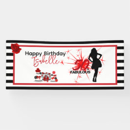 Elegant 50th Birthday 50 & FABULOUS Stripes Party Spandoek